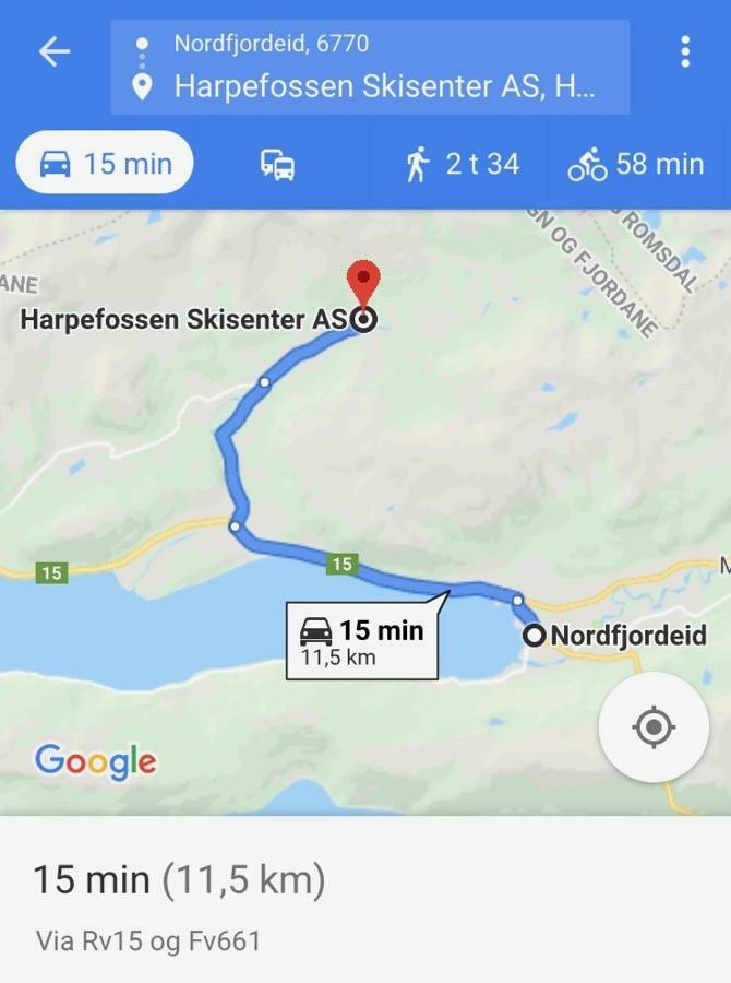נורדפיורדייד Harpefossen Skisenter Og Hyttegrend מראה חיצוני תמונה